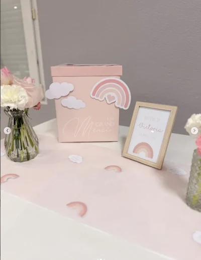 Décoration de baptême pour fille organisée en Vaucluse