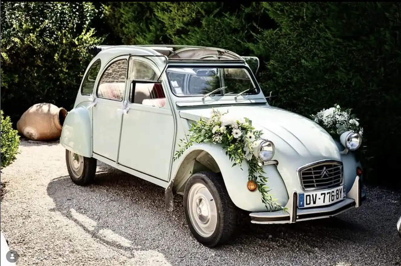 decoration voiture mariage vaucluse
