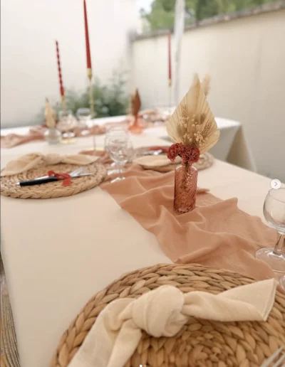 Décoration de table pour baptême organisé en Vaucluse